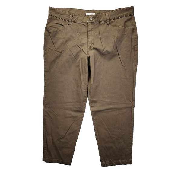 Lee Relaxed Fit At The Waist Brown Stretch Straight Leg Pants Womens 20W Medium - Picture 2 of 8